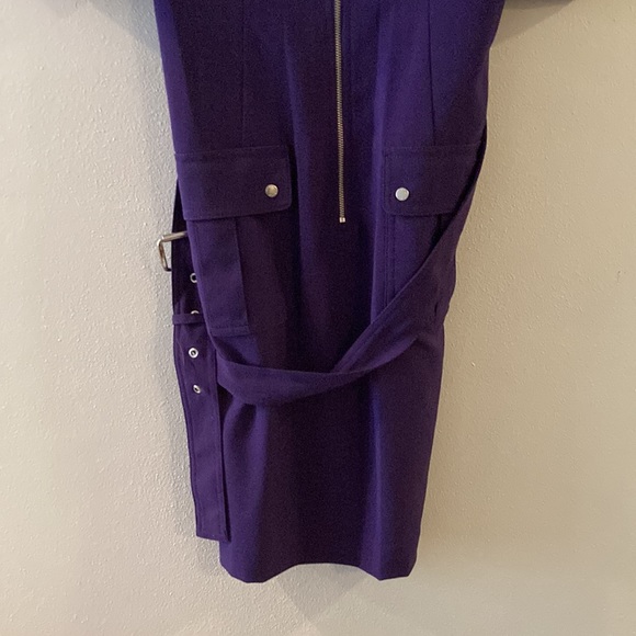 MICHAEL Michael Kors Purple Utility Dress M NWOT - Picture 7 of 16